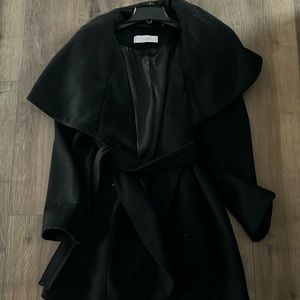 T Tahari Black Wool Coat size L